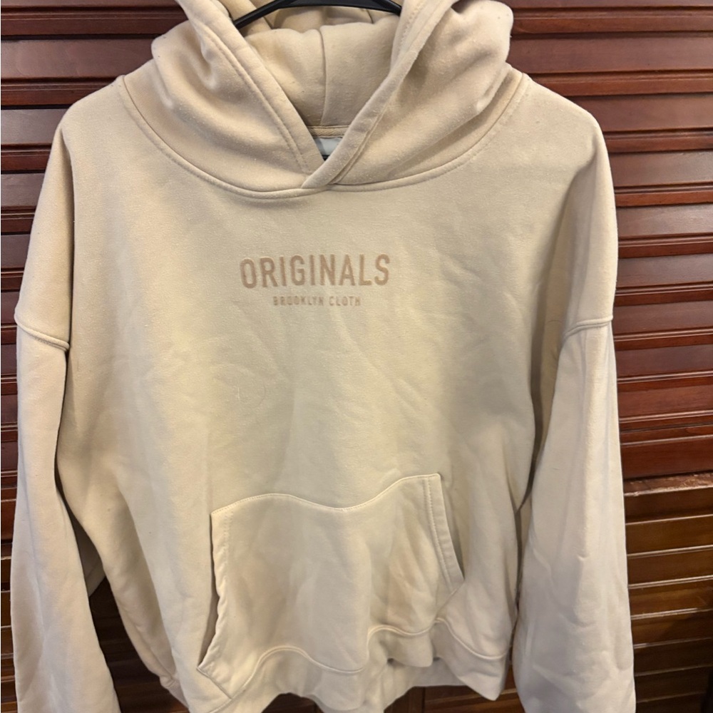 Brooklyn Cloth Cream 'Originals' Logo Hoodie